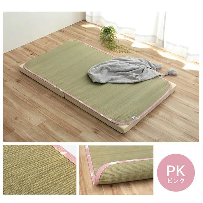 デニムスター 日本製 い草 い草シーツ 子供用 お昼寝 シンプル 星柄 ピンク 約70×120cm ベビーシーツ 寝ござ 保育園【別送品】