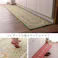 撥水ロマン マット キッチンマット 撥水 エレガンス柄 滑りにくい グリーン 約44×120cm【別送品】