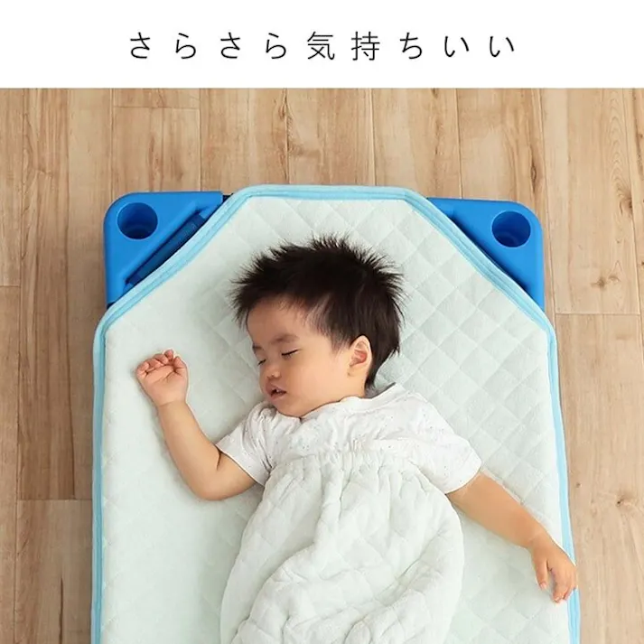 キッズ 寝具 敷きパッド お昼寝 コット専用 保育園 ジュニア 綿100% 四隅ゴムバンド付き ズレない 洗える 洗濯機丸洗い 優しいタオル地 58×101cm ピンク【別送品】