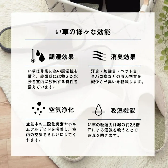 スアブ スリッパ ルームシューズ シンプル い草 消臭 コンフォート 前あき 通年 グレー Lサイズ 室内 自宅 オフィス 来客 在宅勤務 夏【別送品】