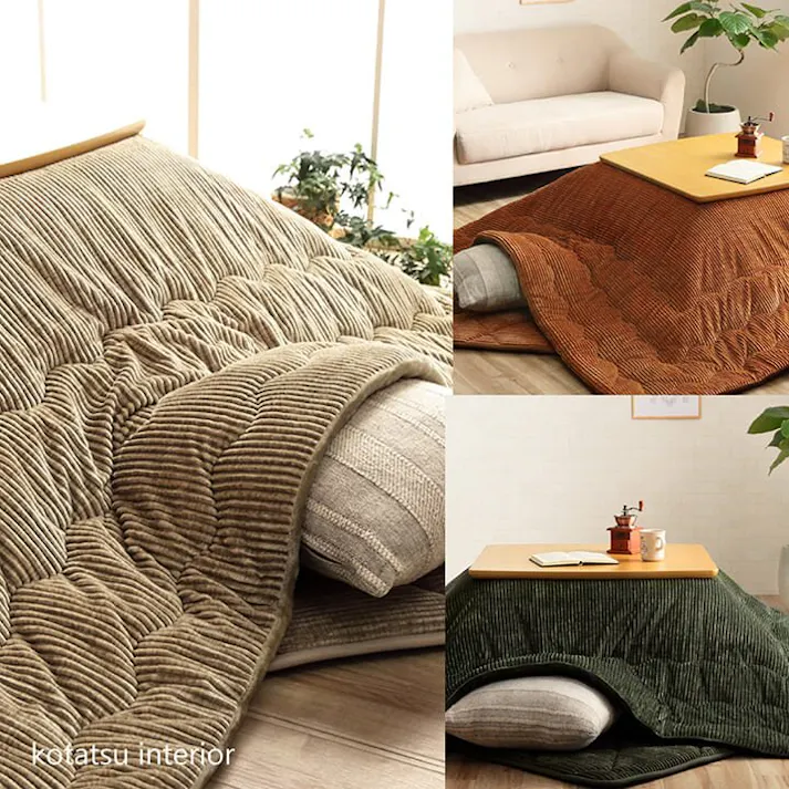 グランド こたつ布団 正方形 無地 コーデュロイ調 抗菌防臭 オレンジ 約205×205cm 節電アイテム 省エネ対策 暖房節約 4550317200120【別送品】