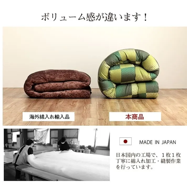 大河 こたつ布団 長方形 単品 和柄 市松模様 グリーン 約205×245cm 節電アイテム 省エネ対策 暖房節約 4550317202872【別送品】