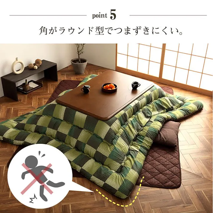 大河 こたつ布団 長方形 単品 和柄 市松模様 グリーン 約205×245cm 節電アイテム 省エネ対策 暖房節約 4550317202872【別送品】