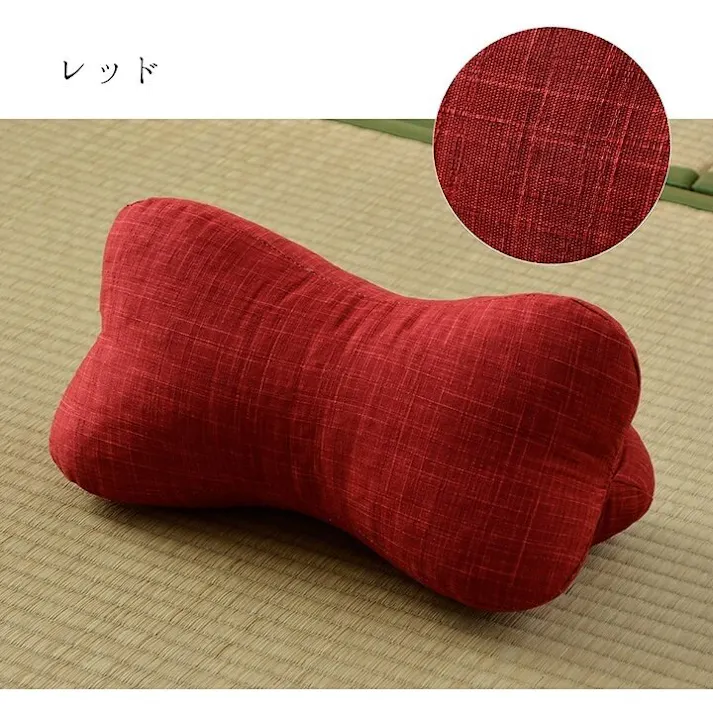 ほね枕 寝具 枕 くつろぐ もっちり 機能性 お昼寝 低反発チップ パイプ 日本製 足枕 約35×17cm エスニック 睡眠改善 快眠グッズ【別送品】