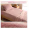 ラピアス ボックスシーツ ダブル エコ フェイクファー 洋式 ベッド用 マットレスカバー BOX 洗える 冬用 あったか 無地 毛足約10mm 新生活 ダスティピンク【別送品】