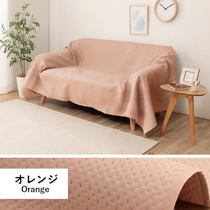 ポート マルチカバー 洗える トレンド スタイリッシュ 超音波キルト ベッドスプレッド こたつカバー ソファカバー グリーン 長方形 190×240cm【別送品】