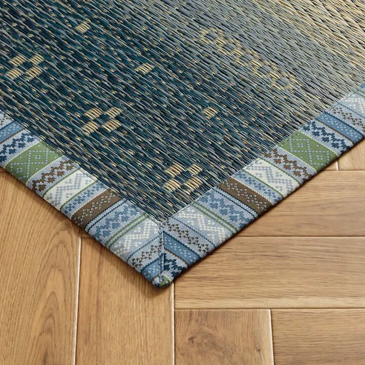 リンク い草ラグ カーペット夏用 自然素材 節電 快適 インテリア ギャベル柄 シンプル トレンド おすすめ 湿度調節 消臭効果 お手入れ簡単 ブラウン 約180×240cm 防音対策【別送品】