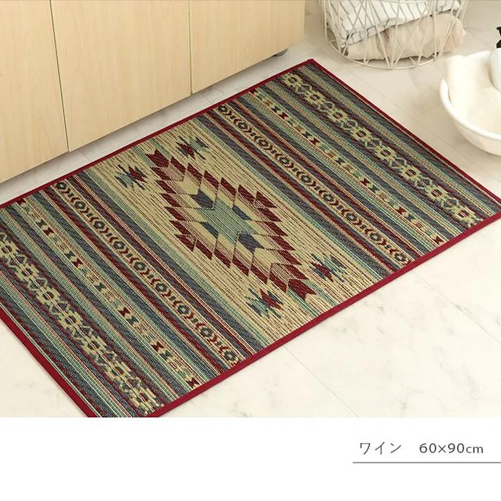 ピオス 玄関マット 室内 トレンド スタイリッシュ マット い草ラグ 日本製 抗菌防臭 日本製 滑り止め ウレタン 新生活 ラグマット 北欧調 おすすめ ベージュ 約70×120cm【別送品】