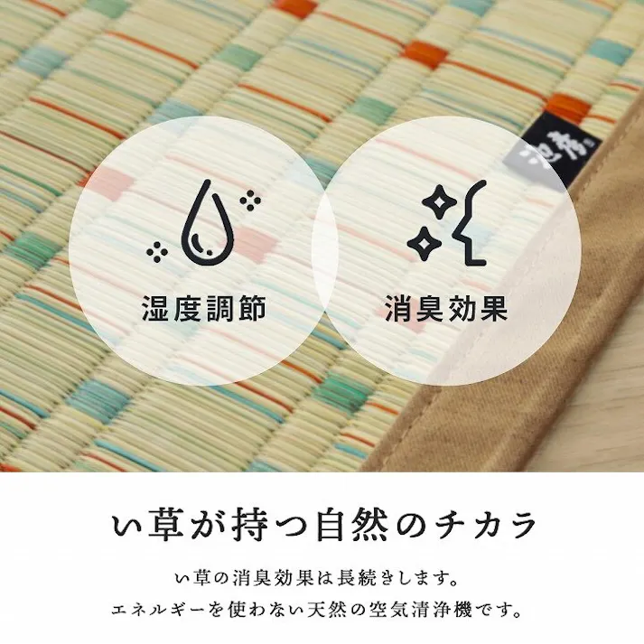 小夏 日本 い草 イグサ 自然素材 夏 年間 おすすめ カーペット ラグ 涼しいい 江戸間4.5畳 261×261cm ブラウン 防音対策【別送品】