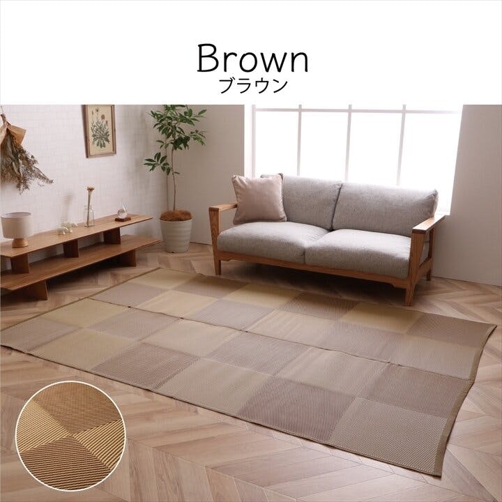 IKEHIKO ラフテル 洗える ござ 日本製 国産 カーペット 丈夫 除