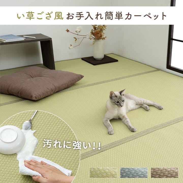 ミーサ 洗える ござ 日本製 国産 カーペット リバーシブル 丈夫 除菌