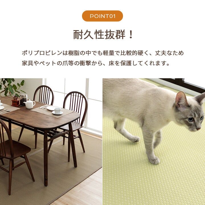 ミーサ 洗える ござ 日本製 国産 カーペット リバーシブル 丈夫 除菌