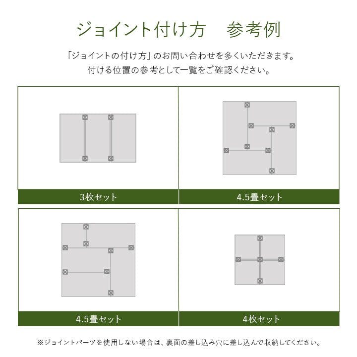 あぐら 置き畳 半畳 国産 い草 簡単 和室 ネイビー 約82×82cm 4枚組