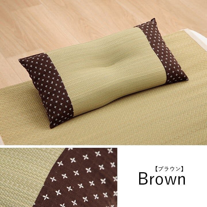 詩織 寝具 枕 平枕 い草 吸湿 調湿効果 抗菌防臭 グリーン 50×30cm