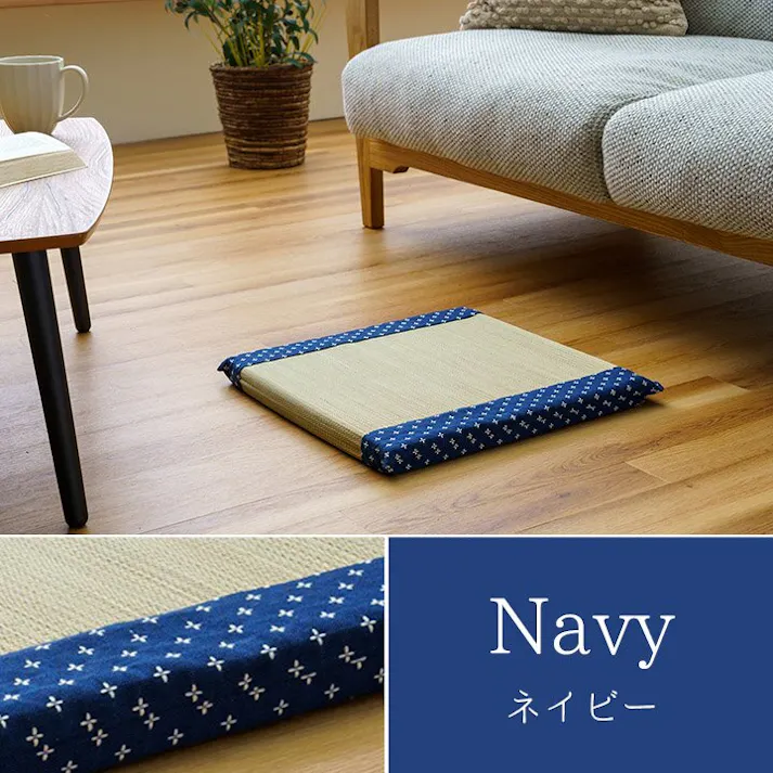 詩織 クッション い草 トレンド スタイリッシュ 和室 洋室 ウレタン 調湿効果 抗菌防臭 グリーン 四角 40×40cm リビングインテリア 快適アイテム おしゃれ雑貨 和モダンインテリア【別送品】