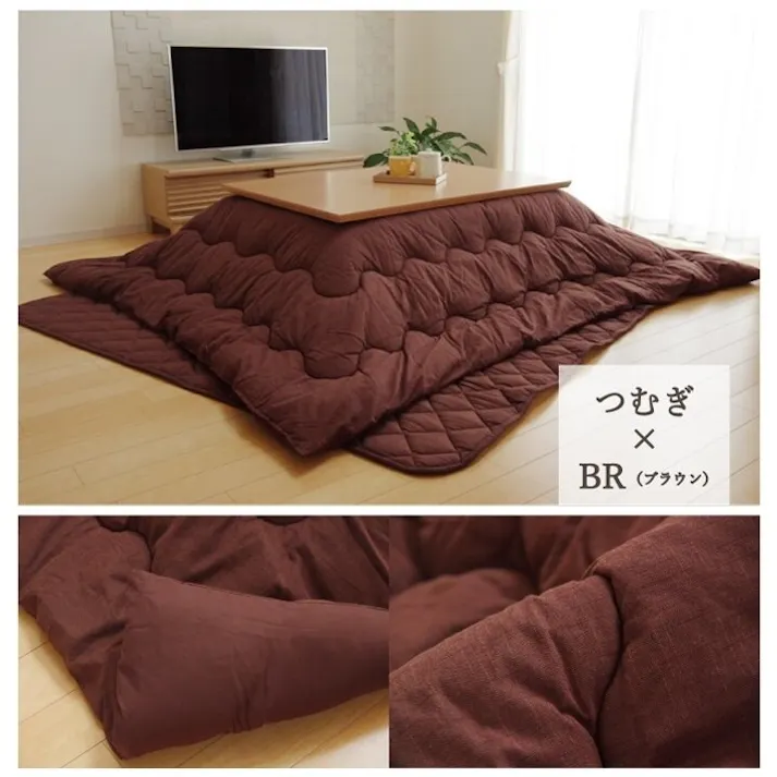 デニム こたつ布団 正方形 掛け単品 『先染めIT』 ブラック 約205×205cm(厚掛けタイプ) 節電アイテム 省エネ対策 暖房節約 4582565884395【別送品】