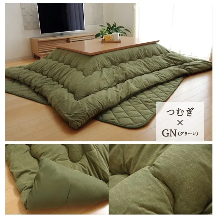 デニム こたつ布団 正方形 掛け単品 『先染めIT』 ブラック 約205×205cm(厚掛けタイプ) 節電アイテム 省エネ対策 暖房節約 4582565884395【別送品】