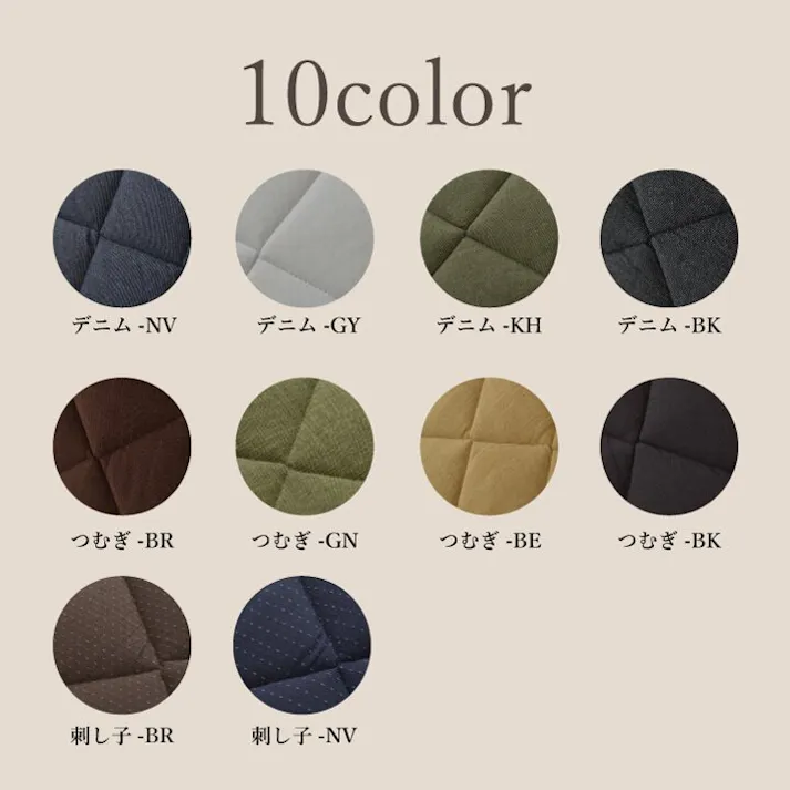 デニム こたつ敷き布団 キルトラグ ラグ カーペット 3畳 先染め ネイビー 約190×240cm(ホットカーペット対応) 防音対策 4582565884531【別送品】