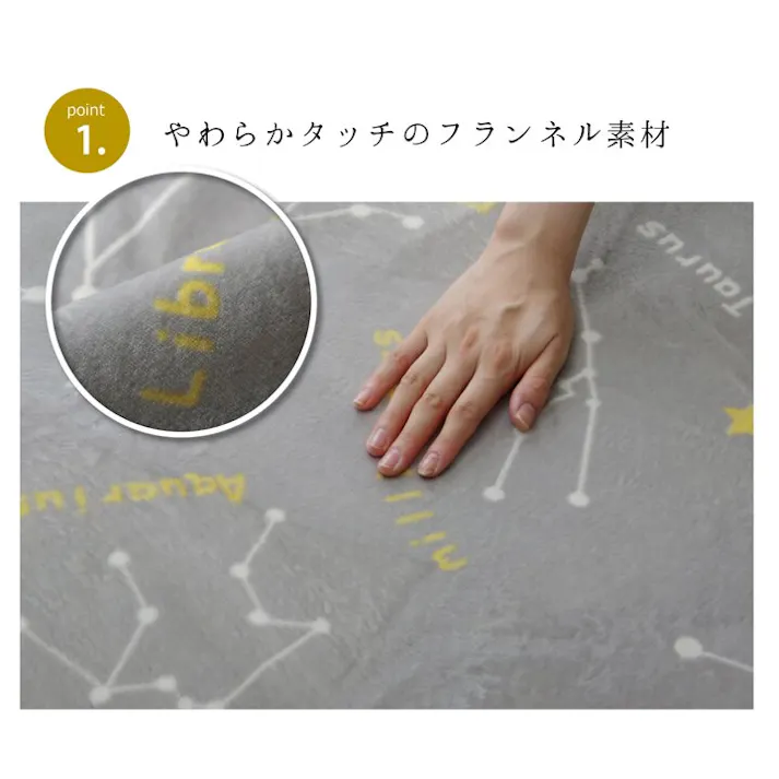 ミリオン 抗菌・防臭 ウォッシャブル フランネル ホットカーペットカバー 『WS RUG」ネイビー約200×300cm 防音対策【別送品】