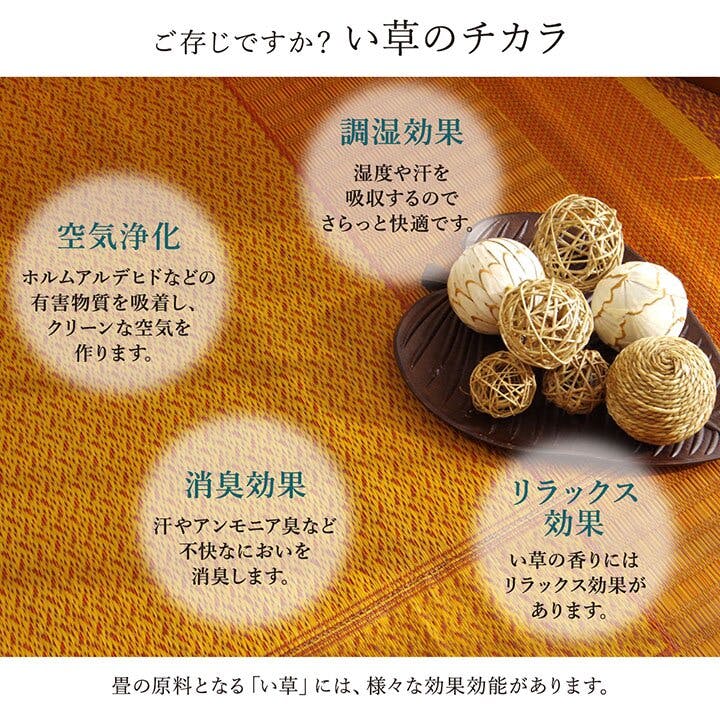 ランクス ラグ 国産 純国産 日本製 い草 モダン 抗菌防臭 自然素材