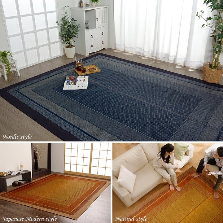 ラグ 国産 純国産 日本製 い草 モダン 抗菌防臭 自然素材 ベージュ イケヒコ SHIZU-KAGU / 【イケヒコ】ラグ い草 モダン 純国産 国産 日本製