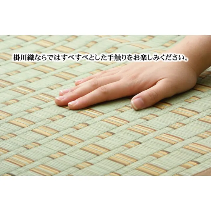 雲仙 掛川織 い草カーペット ベージュ 江戸間3畳(約174×261cm) 防音対策【別送品】