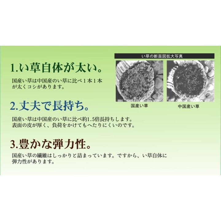 クレスタ 純国産 防音 ボリューム い草ラグ 『ST』 ブラウン 約191