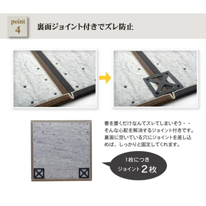 プラード 純国産 置き畳 ユニット畳 無地 カラー シンプル グレー 70×70cm×1.7cm 単品 防音対策【別送品】