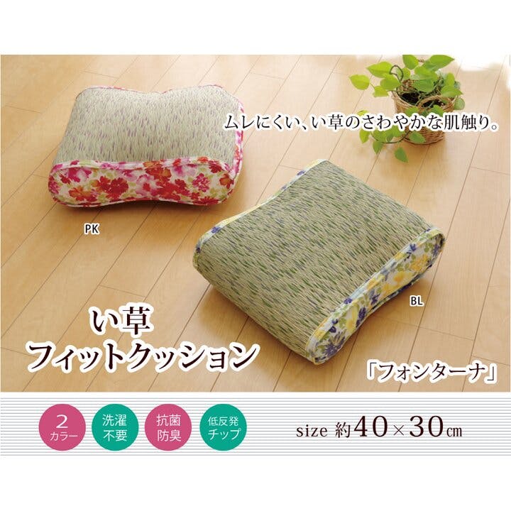 フォンターナ クッション い草 い草クッション 花柄 『フィット