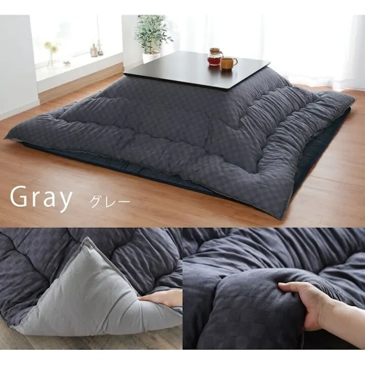 クレタ こたつ布団 単品 ふっくら 日本製 格子柄 シンプル ブラウン 長方形 約205×345cm 節電アイテム 省エネ対策 暖房節約 4956642647348【別送品】