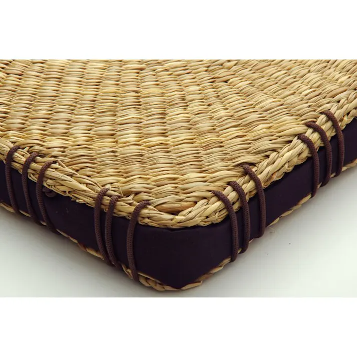 コート クッション 七島クッション 七島藺草 シート 『マチ付』 ブラウン 約40×40cm 2枚組 リビングインテリア 快適アイテム おしゃれ雑貨【別送品】