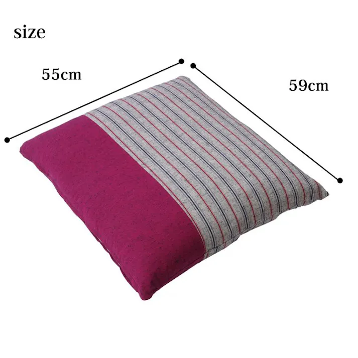 筑後 座布団 銘仙判 綿100% 日本製 エンジ 約55cn×59cm 2枚組 リビングインテリア 快適アイテム おしゃれ雑貨 和モダンインテリア【別送品】