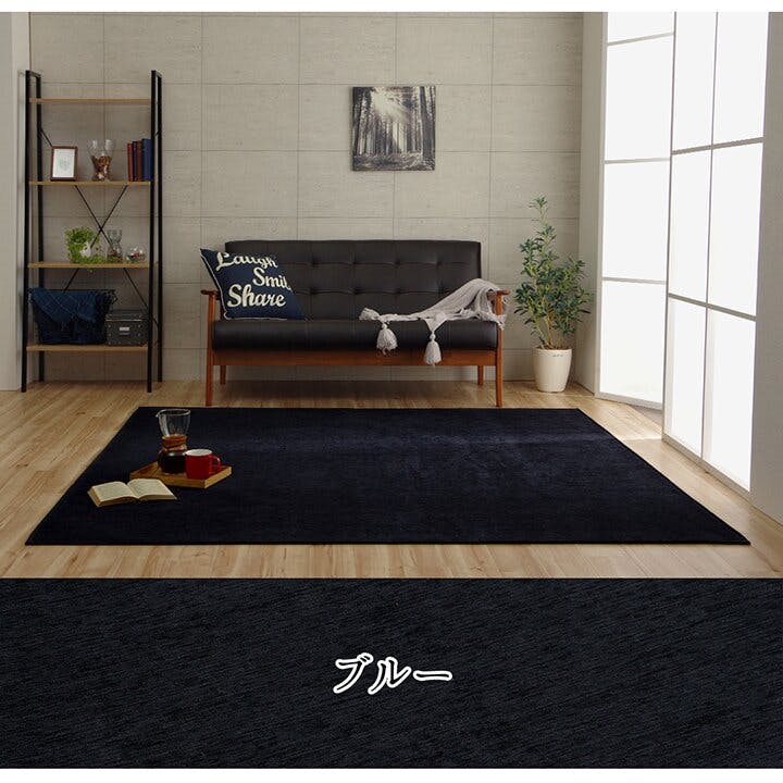 ブラウン　ウッドカーペット　正方形 モデルノ ラグ 正方形 洗える 撥水 無地 シンプル 滑りにくい