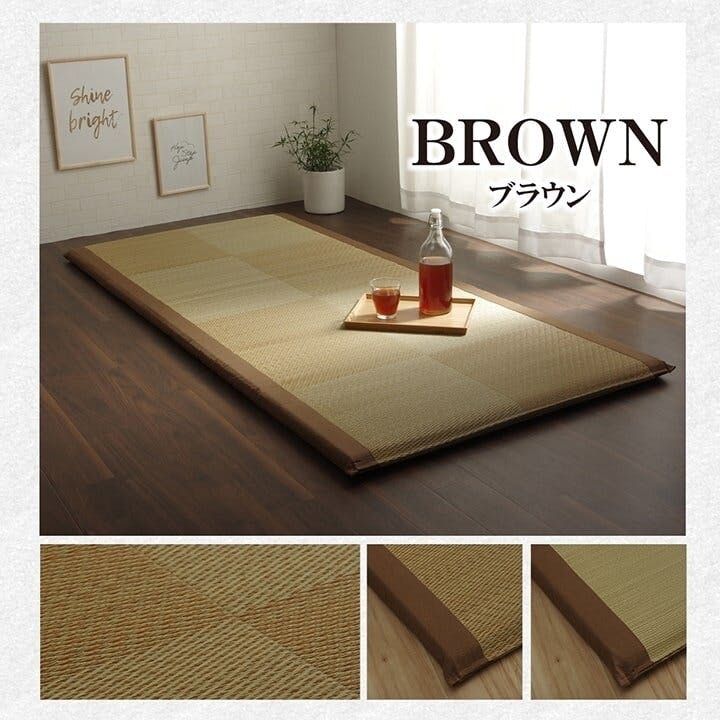 新品 い草 ラグ 国産 ごろ寝マット くつろぎ 折畳み可 約90×200cm コ IKEHIKO ノア い草 い草マット 国産 ごろ寝マット くつろぎ