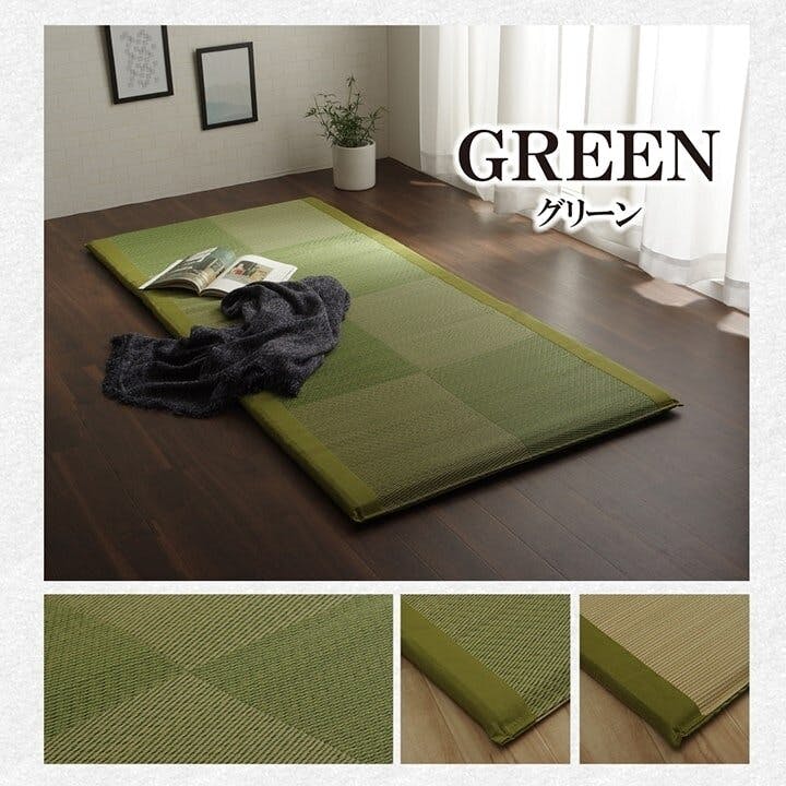 新品 い草 ラグ 国産 ごろ寝マット くつろぎ 折畳み可 約90×200cm コ IKEHIKO ノア い草 い草マット 国産 ごろ寝マット くつろぎ