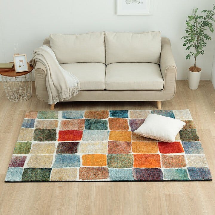 ラグ・カーペット Better Tm Gift Shop CULT SIGN RUG MULTI パレット ウィルトン織 ラグ ラグマット カーペット カラフル 抗菌防臭