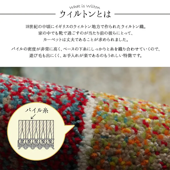 パレット 玄関マット トルコ製 ウィルトン織り 約70×120cm 抗菌防臭 消臭機能 へたりにくい【別送品】