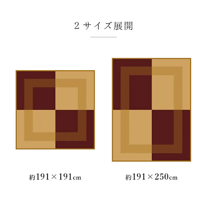 モーニング ラグ 長方形 夏用 い草 シンプル ネイビー 191×250cm 防音対策【別送品】