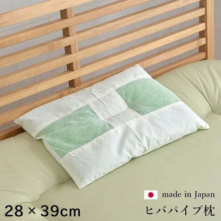 ひば ピロー ヒバエッセンス練り込みパイプ使用 『パイプJr枕』 約28×39cm 睡眠改善 快眠グッズ【別送品】