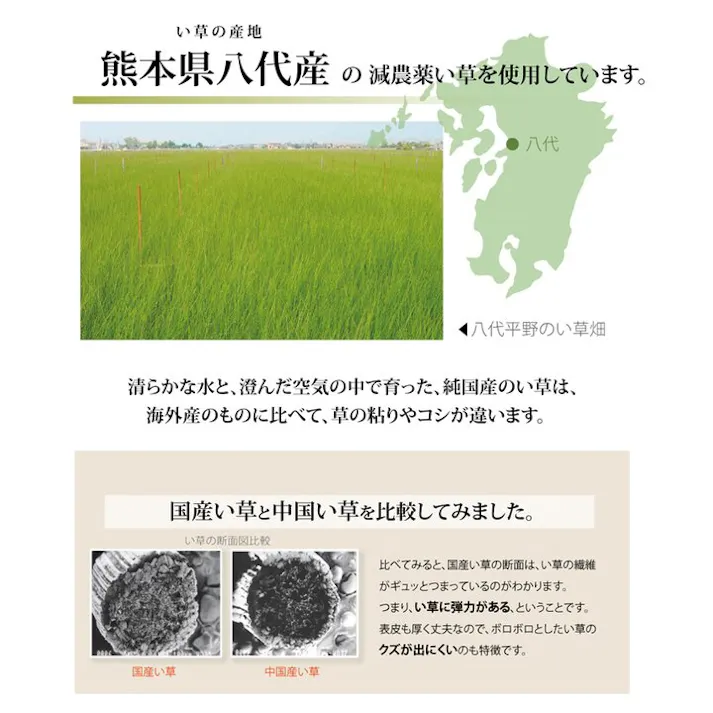 西陣 純国産 減農薬栽培 い草 上敷き カーペット 糸引織 本間6畳(約286×382cm) 熊本県八代産イ草使用 防音対策【別送品】