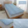 洗える寝具 寝具 洗える 清潔 敷き布団 東レft綿 四つ折り コンパクト収納 日本製 シングルロング 約100×210cm アムール ブルー【別送品】