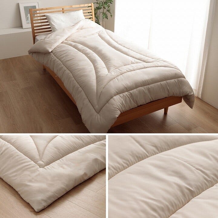 新品未使用　羊毛混合掛け布団 190x210 cm 合掛け布団】羽毛合掛け布団プレミアム（ダブル：190cm×210cm