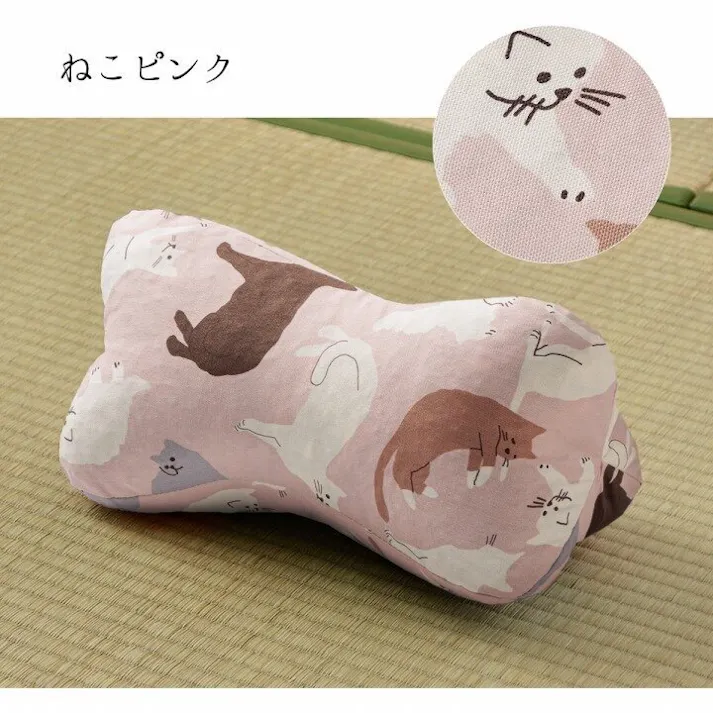 ほね枕 寝具 枕 くつろぐ もっちり 機能性 お昼寝 低反発チップ パイプ 日本製 足枕 約35×17cm カリンブルー【別送品】