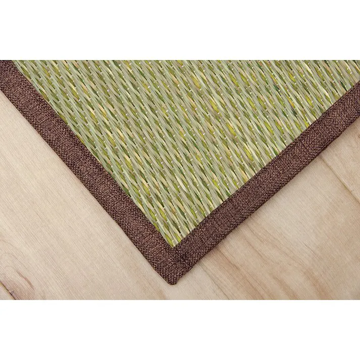 クレル ラグ 正方形 い草 自然素材 クッション性 撥水 防ダニ 滑り止め加工 抗菌防臭 消臭 ブラウン 約2畳 約190×190cm【別送品】