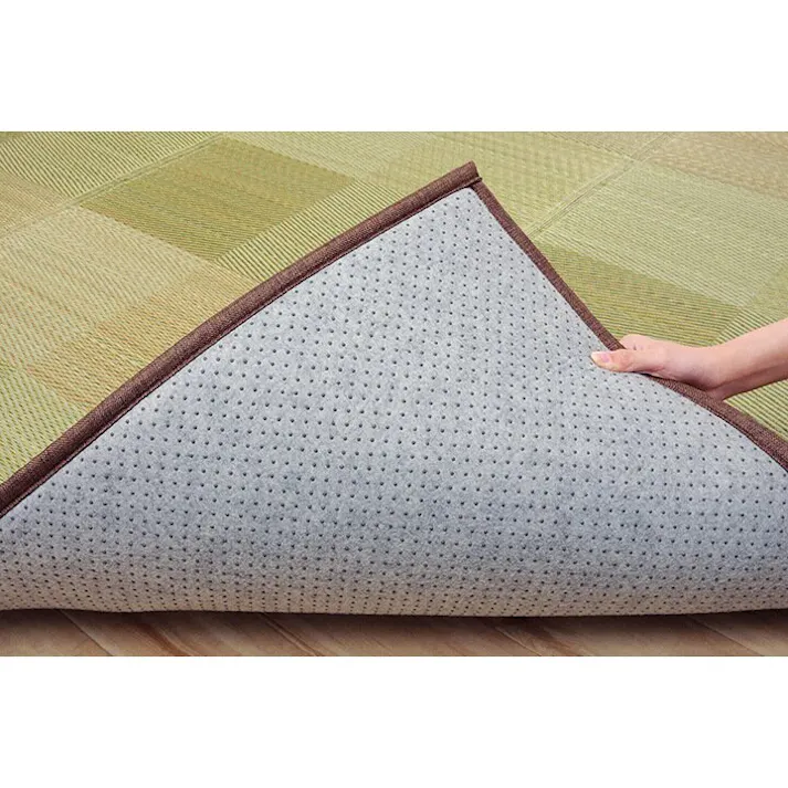 クレル ラグ 長方形 い草 自然素材 クッション性 撥水 防ダニ 滑り止め加工 抗菌防臭 消臭 グリーン 約3畳 約190×250cm【別送品】