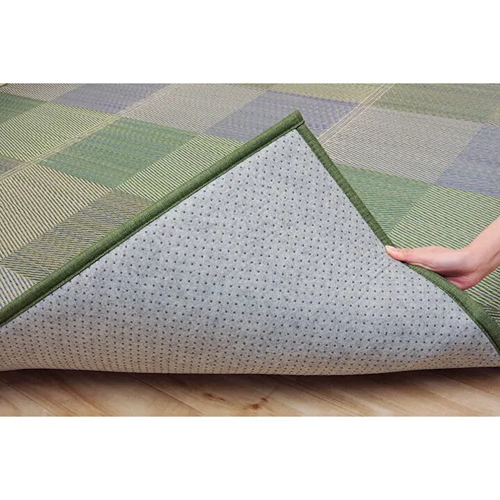 クレル ラグ 長方形 い草 自然素材 クッション性 撥水 防ダニ 滑り止め加工 抗菌防臭 消臭 グリーン 約3畳 約190×250cm【別送品】