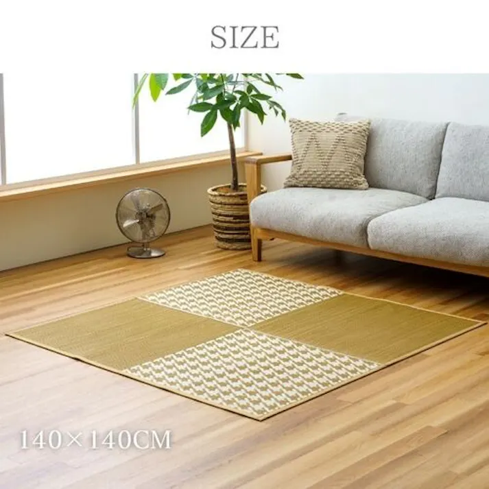 オールシーズン NCXアミル カーペット ブラック 140×140cm【別送品】