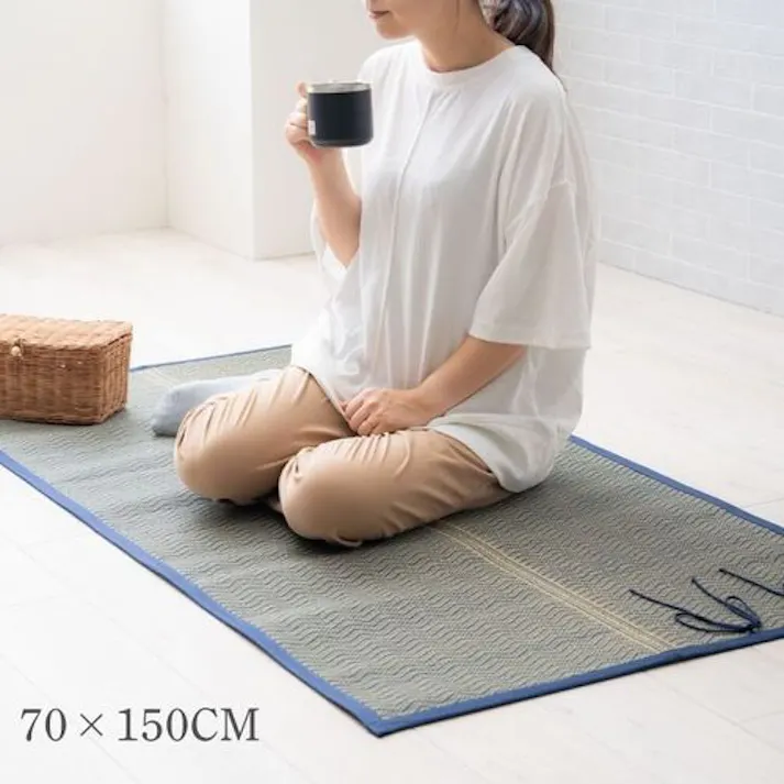 IKEHIKO イケヒコ オールシーズン おでかけ畳シート カーペット イエロー 70×150cm 4550317665646 【別送品】