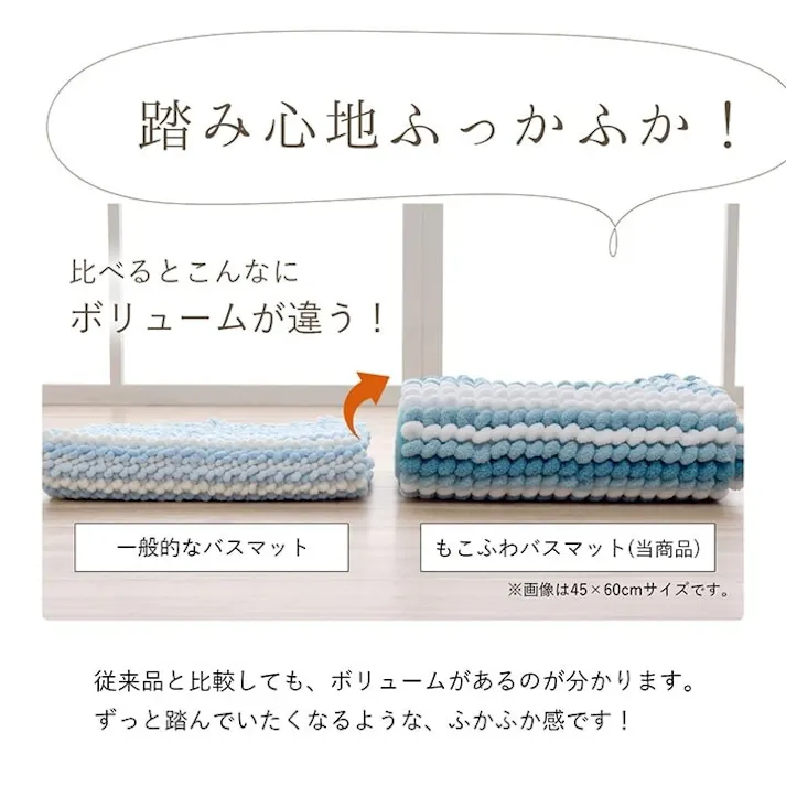 ペコラ グレー 45×60cm 1301400130401 マット バスマット 吸水マイクロ【別送品】