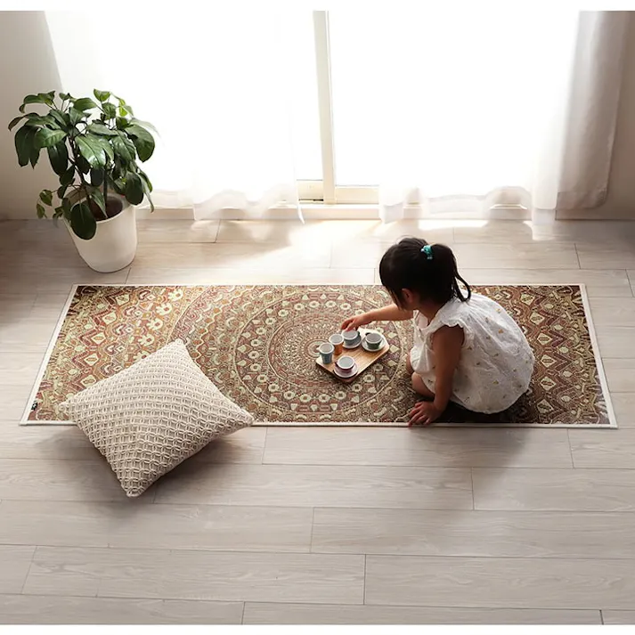 mandala ブルー 66×185cm 1331290120303 マット ヨガマット い草【別送品】